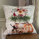 Fall pumpkin with acorns