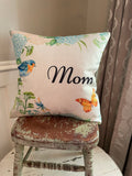 Custom grandparent pillow cover floral yellow wreath home decor coordinating patterns available