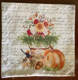 Fall pumpkin with acorns