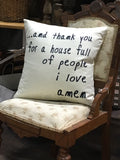 Thanksgiving pillow cover thank you for family home decor