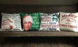Christmas Vacation Movie pillow cover Santa squeezes down chimney jolliest bunch home decor