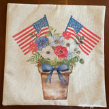 Patriotic floral w flags