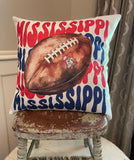 Mississippi MS Colonel Reb Football Era dorm room man cave decor pillow cover