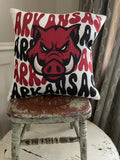Arkansas Ar Football Era dorm room man cave decor pillow cover