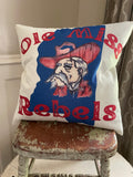 Mississippi MS Colonel Reb Blue State Football dorm room man cave decor pillow cover