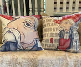 Mississippi MS Colonel Reb Face Football dorm room man cave decor pillow cover
