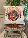 Fall Home Decor Turkey watercolor pillow cover
