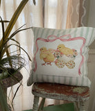 Easter chicks in wagon