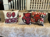 Arkansas Ar Football Era dorm room man cave decor pillow cover