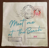 Beach home decor Meet me at the Beach pillow cover