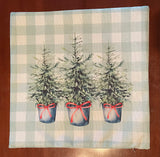 Fir trees red bow