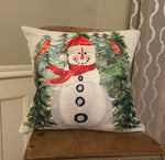Snowman with Red Birds