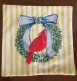 Red bird blue bow