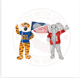 House divided Auburn Alabama pillow cover