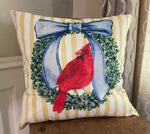 Red bird blue bow