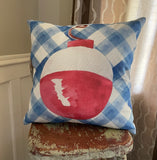 Beach lake river fishing bobber pillow cover