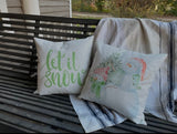 Christmas snowmen pillow cover watercolor winter design home decor