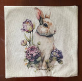 Purple floral rabbit