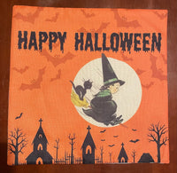 Happy Halloween flying witch