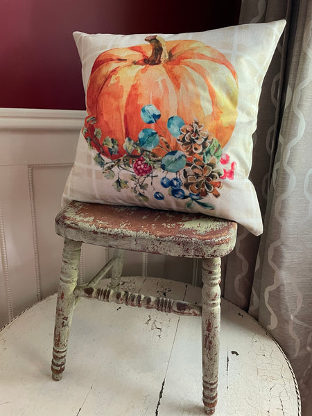 Orange floral pumpkin