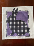 Blk/Purple checked rabbit