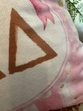 Sorority Dorm room Delta Delta Delta pink pillow cover original design