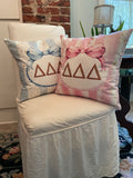 Sorority Dorm room Delta Delta Delta blue pillow cover original design
