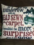 Christmas Vacation movie pillow cover Head Sewn to Carpet Clark home decor