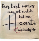 Blended family pillow cover home decor