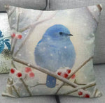 Winter blue bird